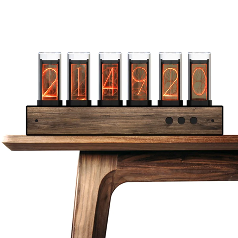 Роскошные цифровые часы с светящимися трубками настольные RGB-подсветкой