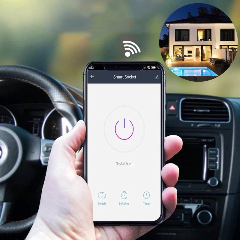 Недавно WiFi смарт-розетка мобильный телефон приложение пульт дистанционного