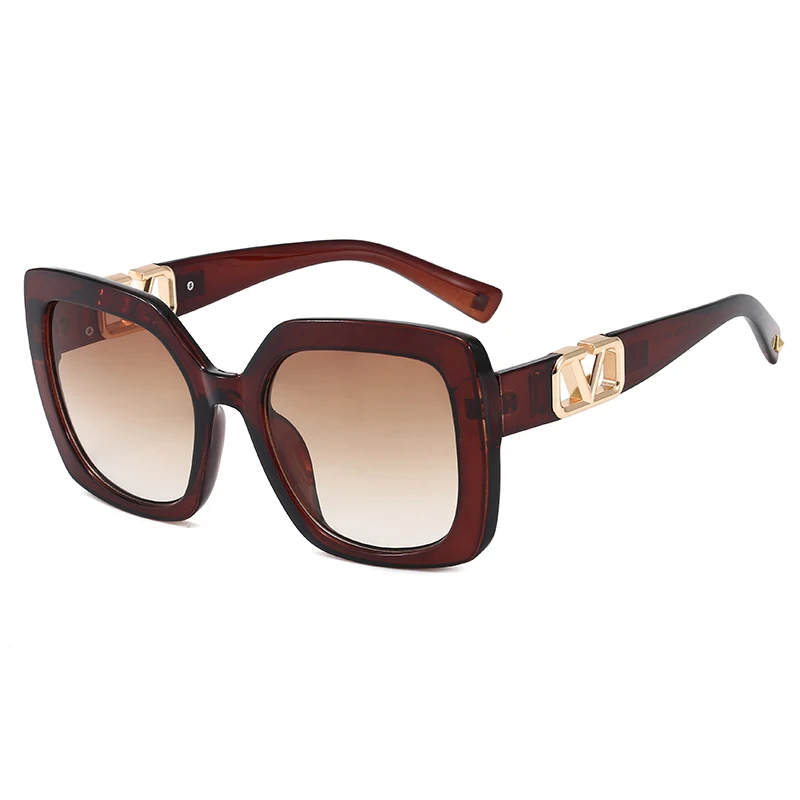 

New 2020 Women Sunglasses Luxury Brand Designer Oversized Square Sun Glasses Female Summer Style Shades UV400 Tricolor Frame