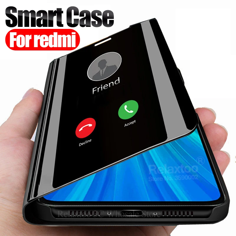 Умный чехол для xaiomi redmi note 8 pro 8a зеркальный флип-чехол xaomi 7 7a note7 note8 телефона с