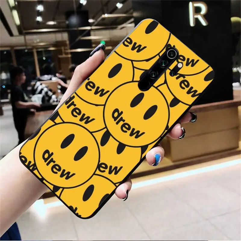 

YJZFDYRM Luxury brand Drew House Justin Bieber Phone Case Cover for Redmi Note 9 8 8T 8A 7 6 6A Go Pro Max Redmi 9 K20