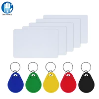 10pcs 13 56mhz access control key cards mf1k s50 rfid keychains keyfobs nfc tags token for door lock system