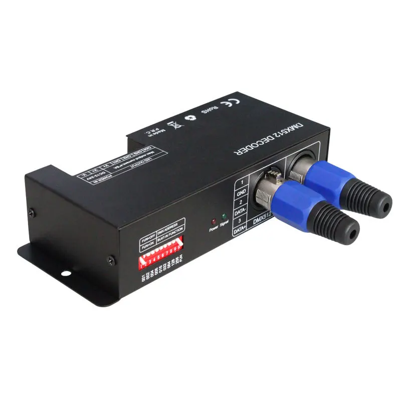 4CH DC12 24V RGBW DMX 512 декодер светодиодный контроллер RGB DMX512 4 канала x 8A