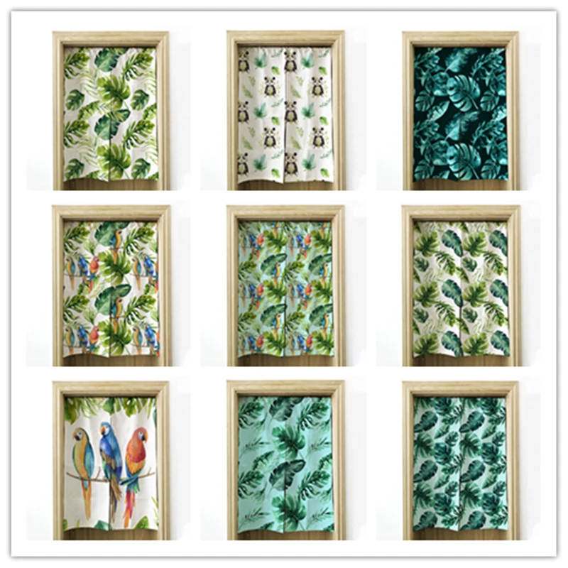 Занавеска для растений из хлопка и льна художественная перегородка гостинной