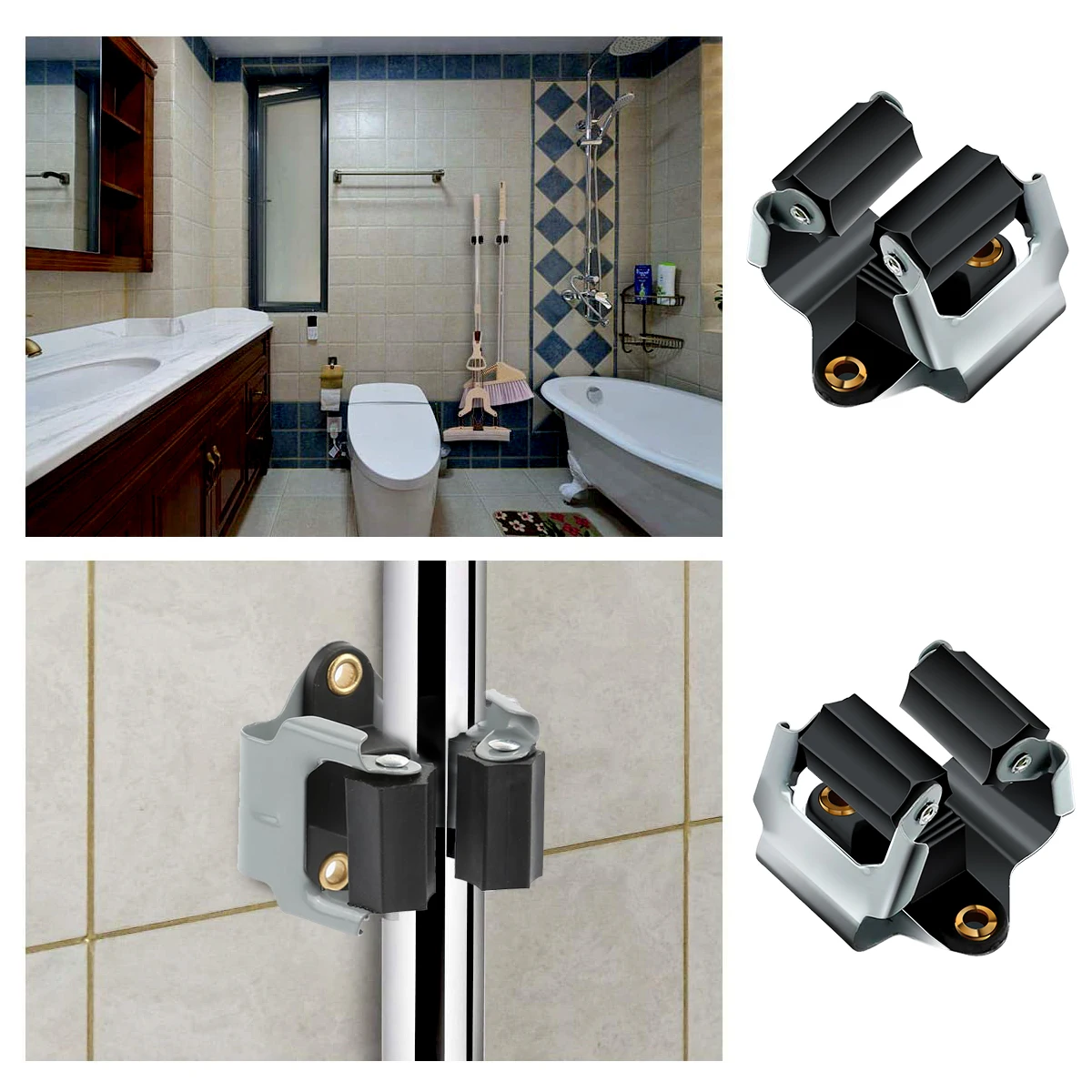 Настенный держатель для швабры и метлы садовый стеллаж хранения с винтами ручкой