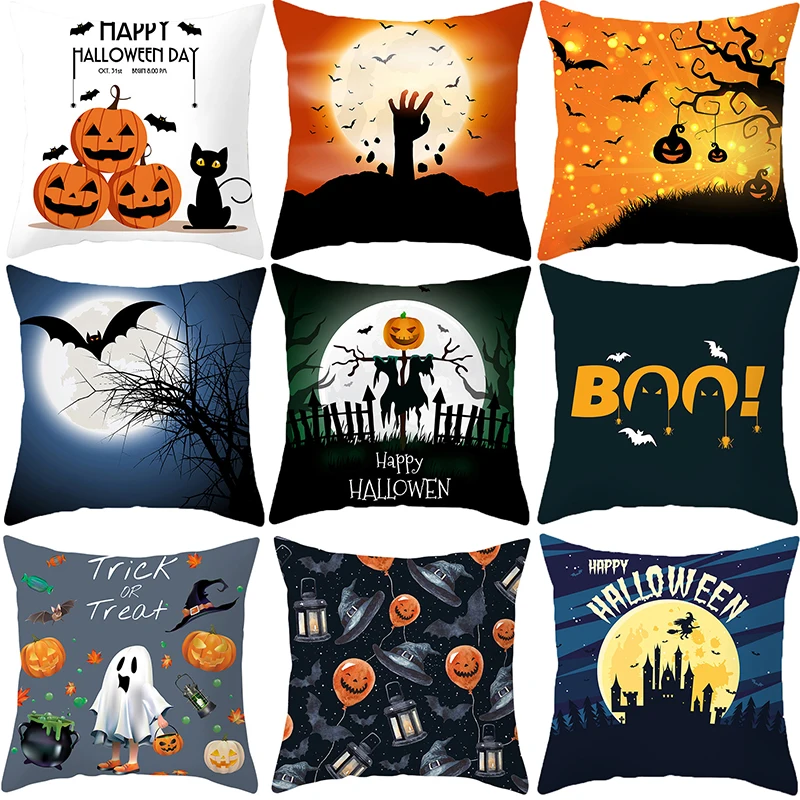 45x45 см наволочка на Хэллоуин Тыква привидение декоративная подушка для дивана