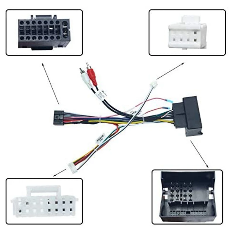 Автомобильный аудио 16PIN Мощность Шнур адаптер звуковая проводка с Canbus коробка