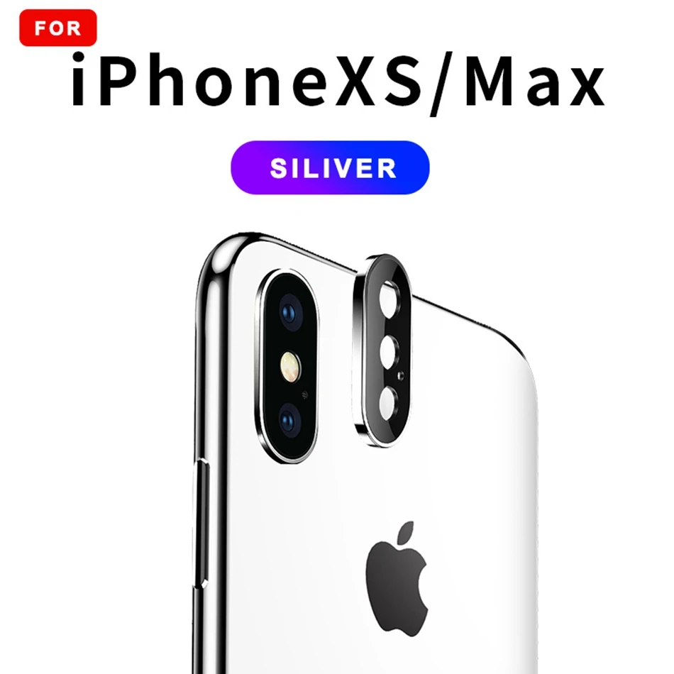 XS XSMAX Siliver Закаленное стекло для iPhone 11 Pro X XS Max стеклянный объектив камеры протектор экрана для Apple iPhone11 Pro Max Защитная стеклянная пленка - Цвет: XS XSMAX Siliver