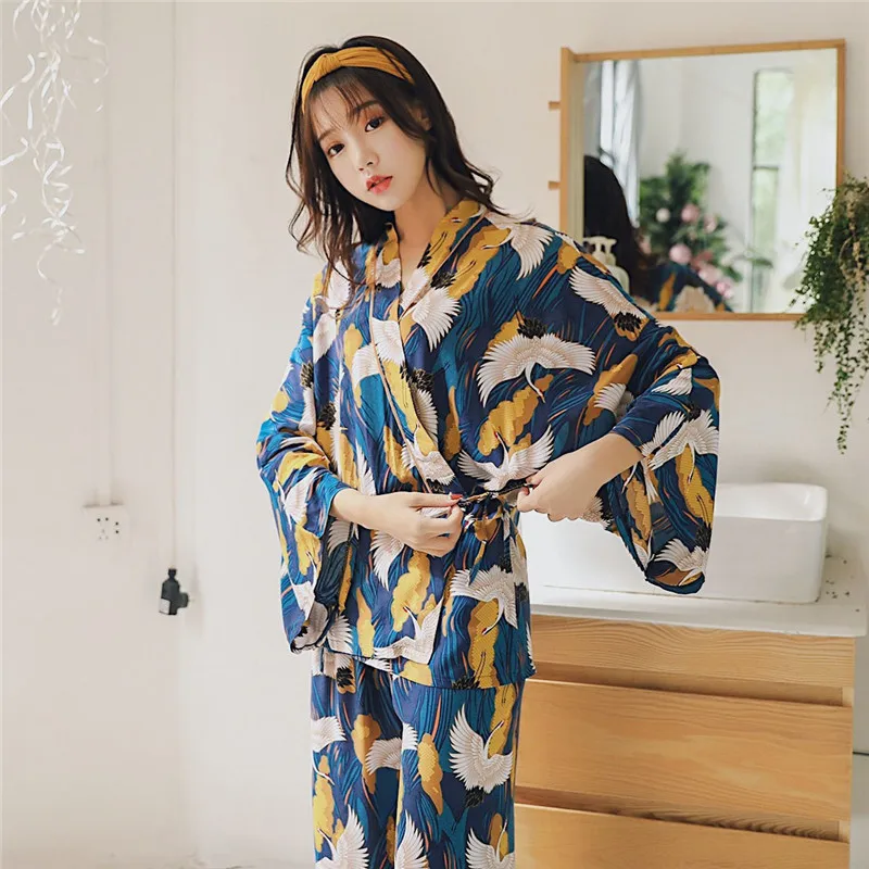 Пижама JULY'S SYJJF из хлопка женская модная пижама с принтом Повседневная большого