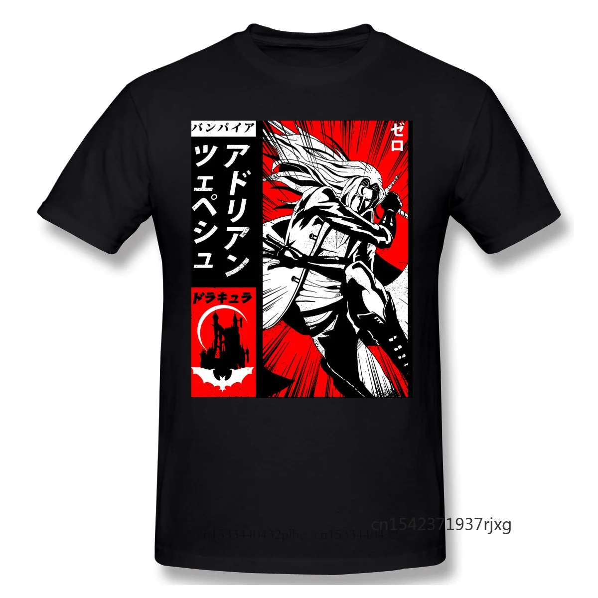 

The Vampire Alucard Black T Shirt Dracula TV Series Homme T-Shirt Tees Oversized Short Sleeve s Clothing O-Neck Four Seasons