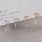 Серьги-гвоздики женские, с маленьким сердечком, в Корейском стиле, 2021