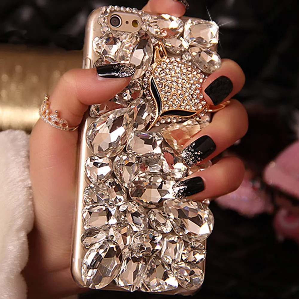 

Sunjolly Fox Diamond Rhinestone Case Bling Phone Cover coque for Huawei Honor 7A 5A 4A 8X 7X 6X 5X 4X V9 Play V8 8S Note 8 Cases