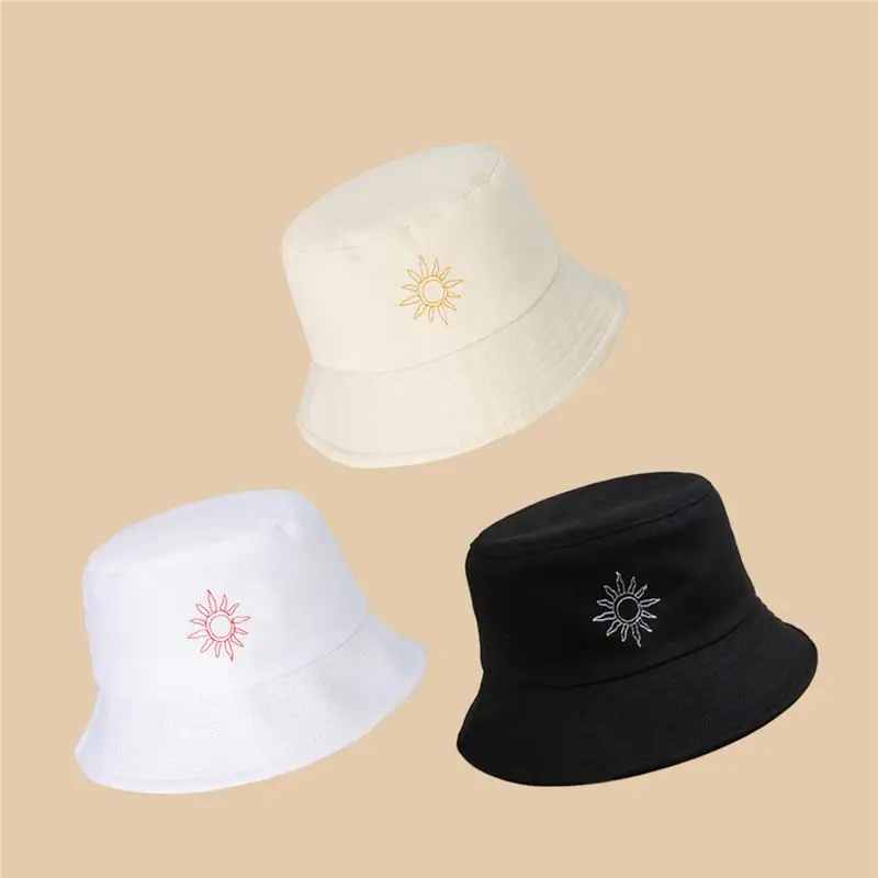 

LDSLYJR 2021 fashion joker sun embroidery Bucket Hat Fisherman Hat outdoor travel hat Sun Cap Hats for Men and Women 191