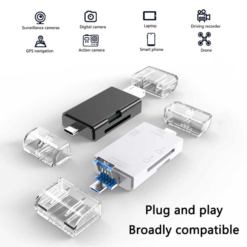 OTG кардридер 6 в 1 устройство для чтения карт памяти Micro USB высокоскоростной 2 0