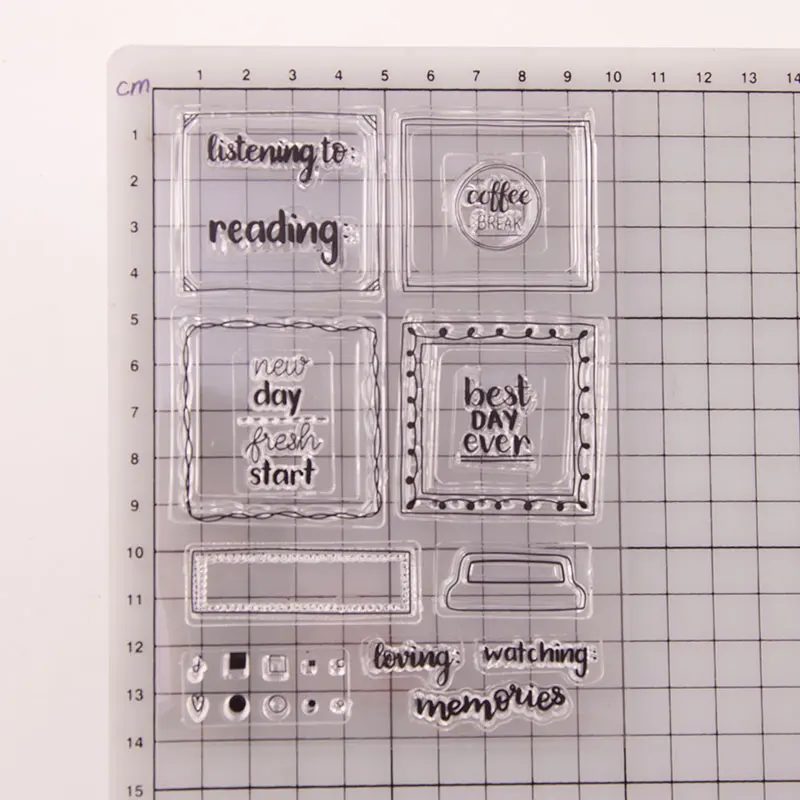 

Letter Square Clear Stamps Seal for DIY Scrapbooking Card Rubber Stamps Making Album Sheets Crafts Handmade Decor New Stamps