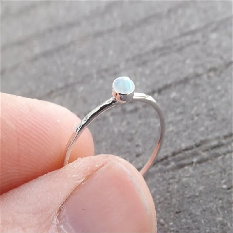 2019 изысканный тонкое кольцо с рельефным рисунком пожарной Кристалл из опала