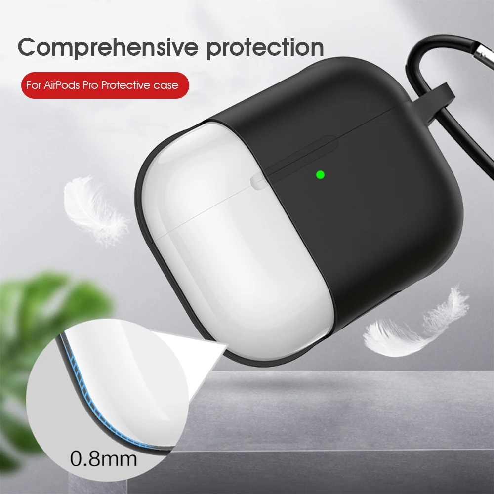 Силиконовый чехол для наушников Airpods Pro 2019 противоударный Apple Bluetooth гарнитуры 3 |