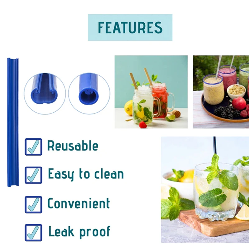 Многоразовые силиконовые соломинки с одним нажатием пищевой питьевой прочная