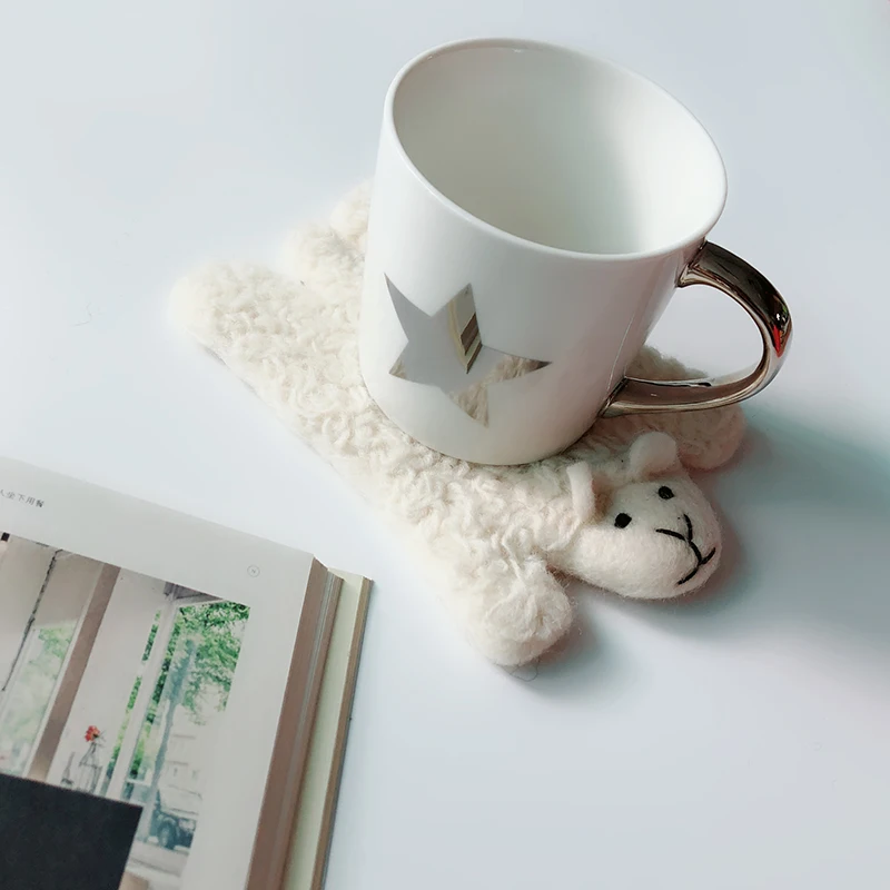Felt Coaster Animal Mat Coffee Mug Pads Table Placemat Insulating Cartoon Dining Home Decorations |