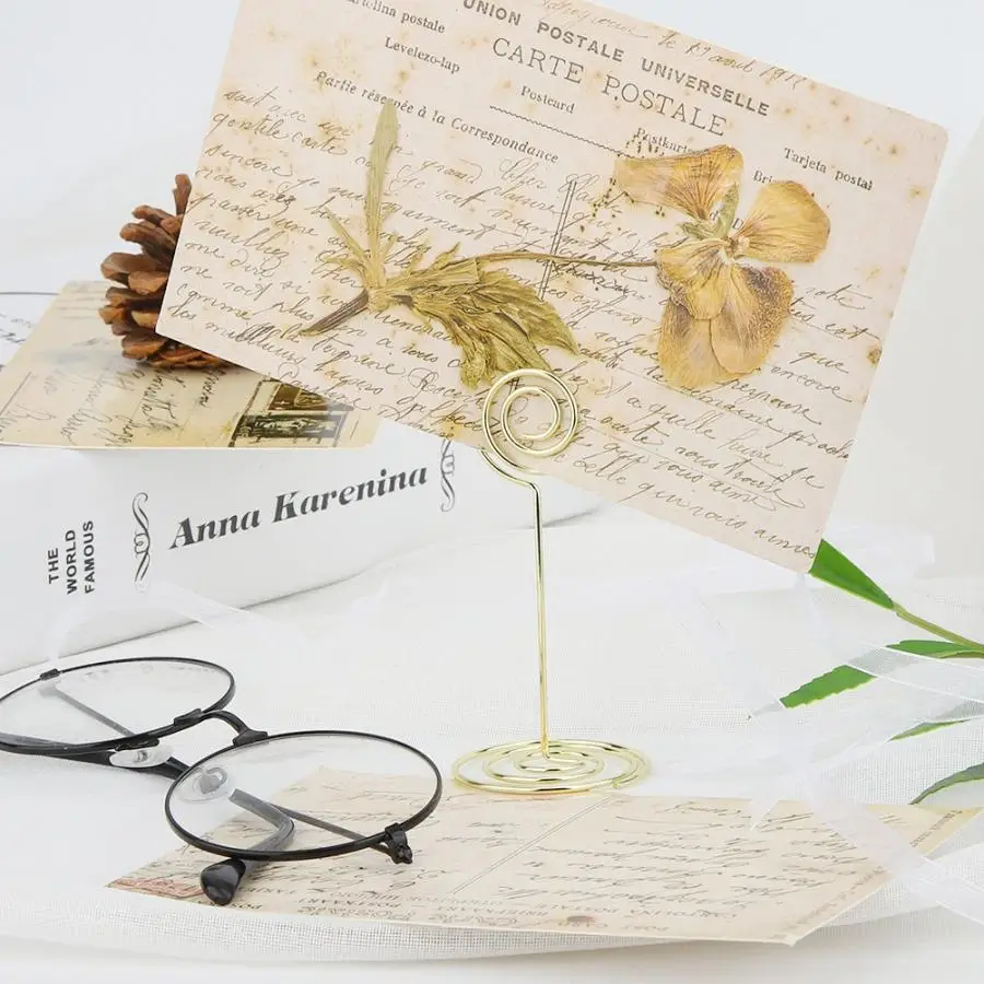 12 шт. круглая форма номер стола зажим для визитных карточек бумага заметок