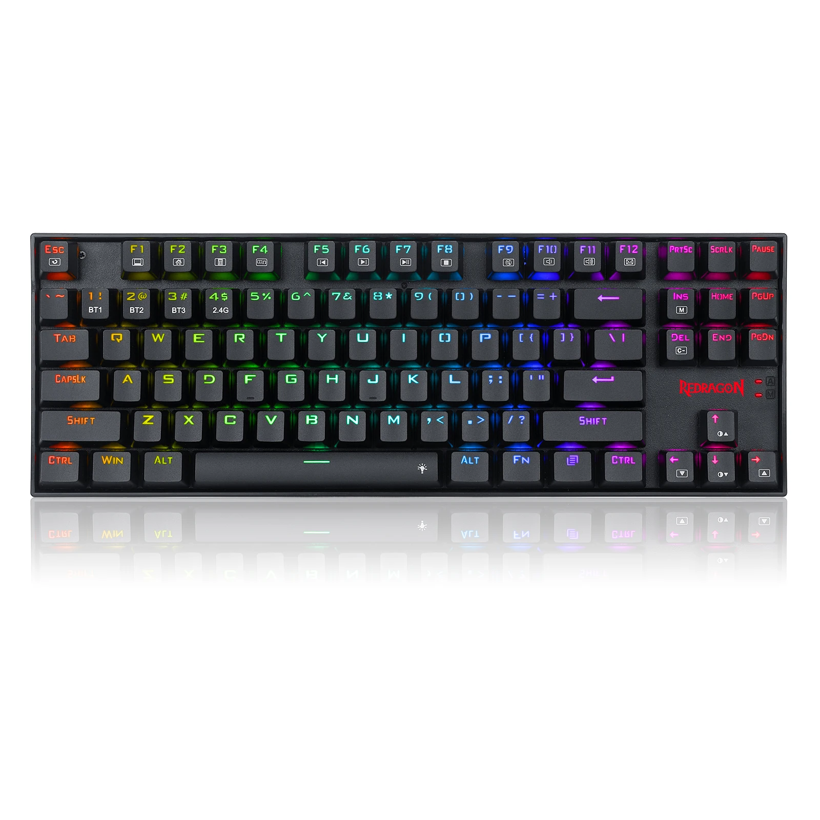 Беспроводная механическая клавиатура Redragon K552 TKL RGB 5 0 BT/2 4 ГГц/Проводная с тремя