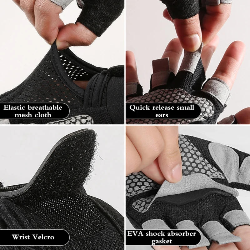 

Gym Gloves Fitness Weight Lifting Gloves Body Building Training Sports Exercise Sport Workout Glove For Men Women S / M / L / XL