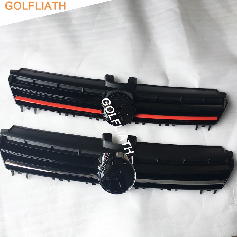 

GOLFLIATH для V W Golf MK7, передняя центральная решетка, черный хром, ABS, верхняя решетка радиатора для Golf 7/GT I/R