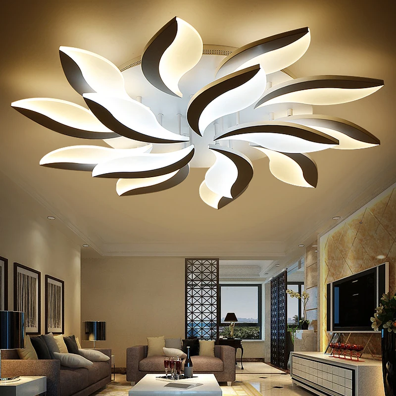 New Flower LED Ceiling Light Dimmable With Remote Control Living Room Bedroom Lustres Ceiling Lamp Acrylic Lamparas De Techo