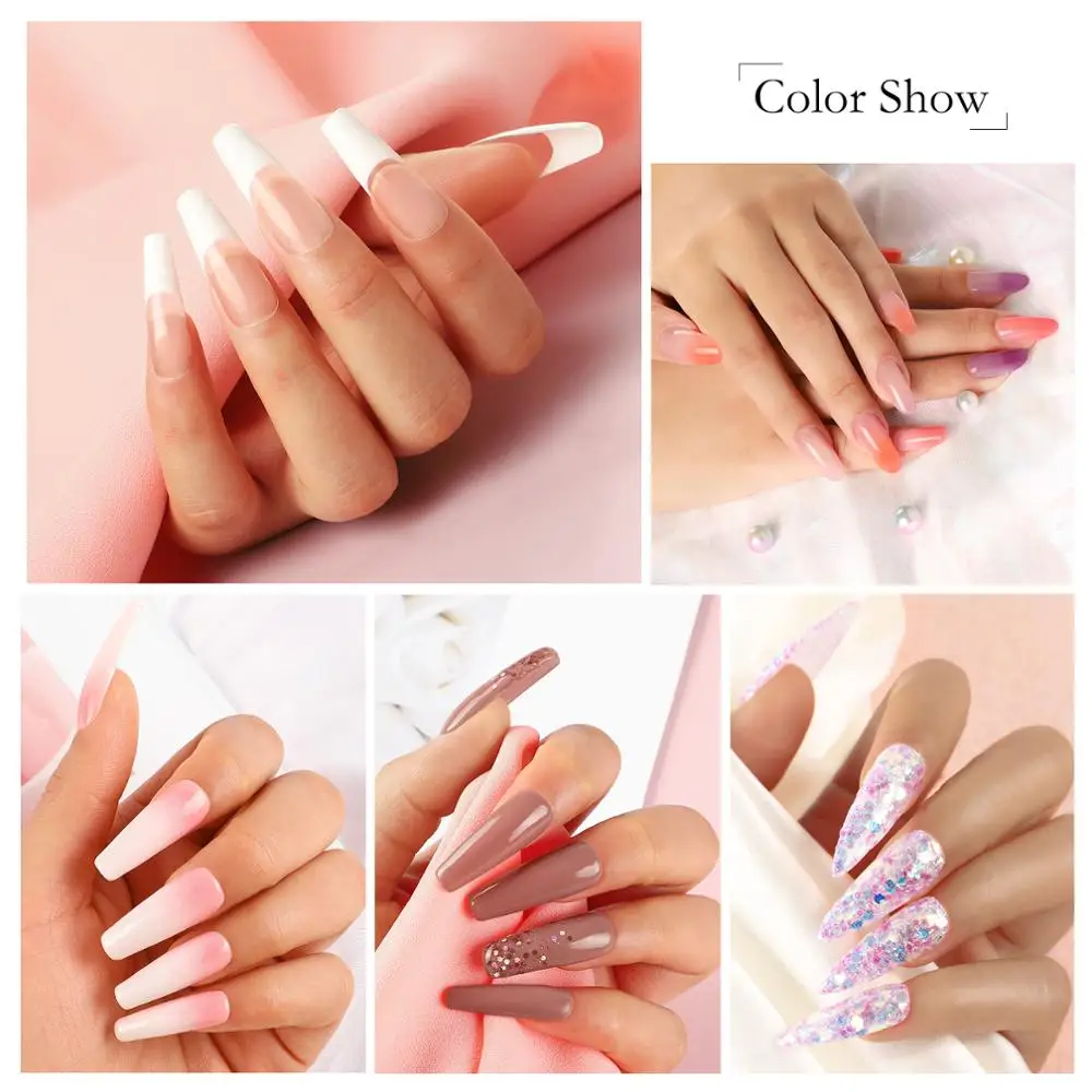 

COSCELIA Poly Nail Gel Kit with UV Led Lamp Builder Gel Polish Nail Extension Slip Solution Nails Art Manicure Set