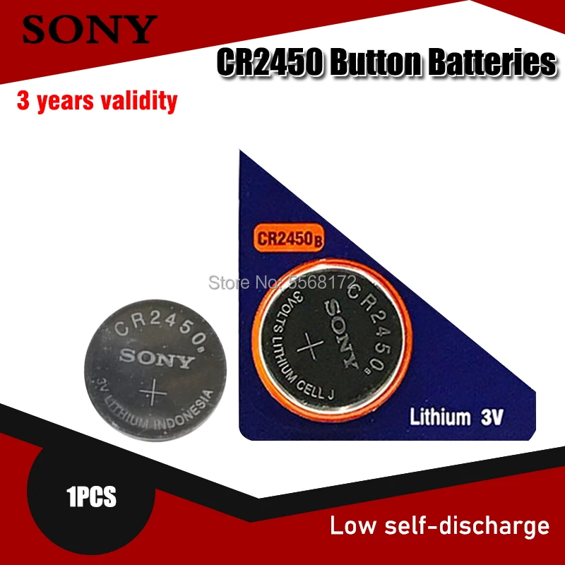 100% Оригинальный Sony CR2450 CR 2450 3 в 550 мАч литиевые батареи для часов Часы слуховые