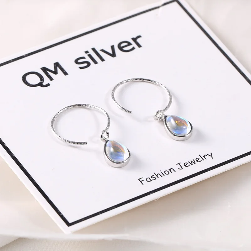 Серьги подвески женские из серебра 925 пробы в виде капель воды|Серьги-подвески| |