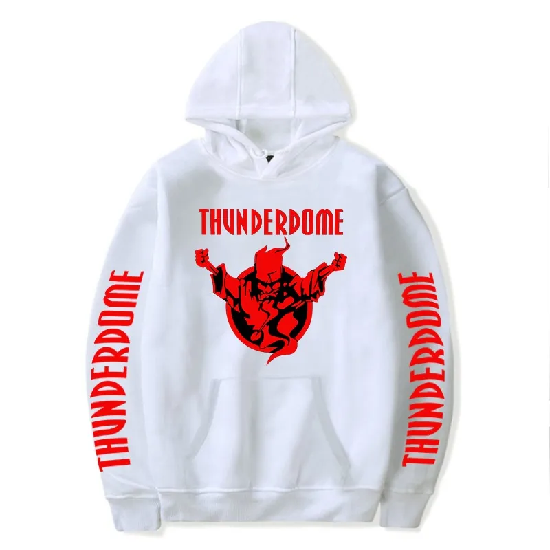 Thunderdome Men Hoodie Cool Print Harajuku Sweatshirt 80s 90s Tops Women fashion Streetwear Male Hardcore Thunderdome Pullover