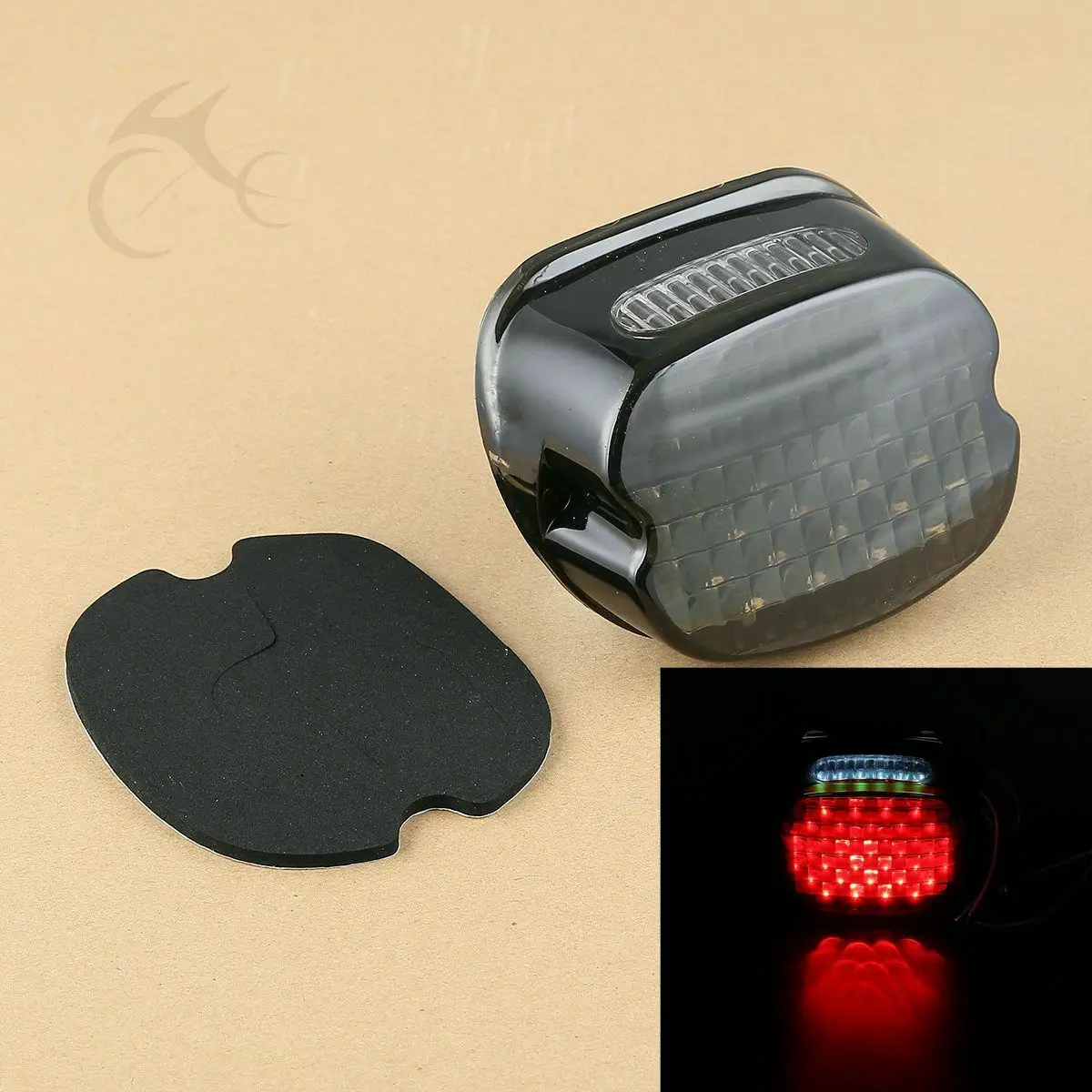 Мотоцикл Дым светодиодный задний фонарь светильник освещения номерного знака