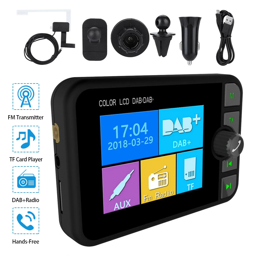 Автомобильный адаптер DAB для автомагнитолы тюнер USB fm-передатчик AUX BT музыкальный