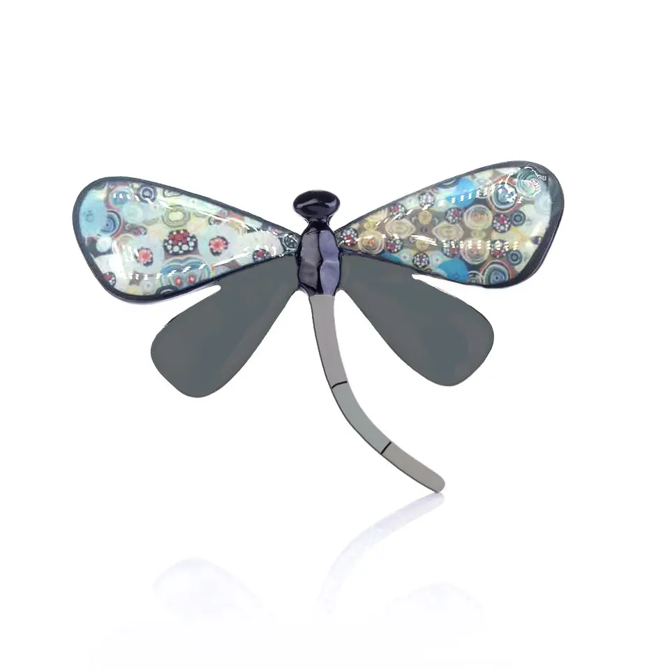 Распродажа эмалированные броши в виде стрекозы булавки для одежды аксессуары