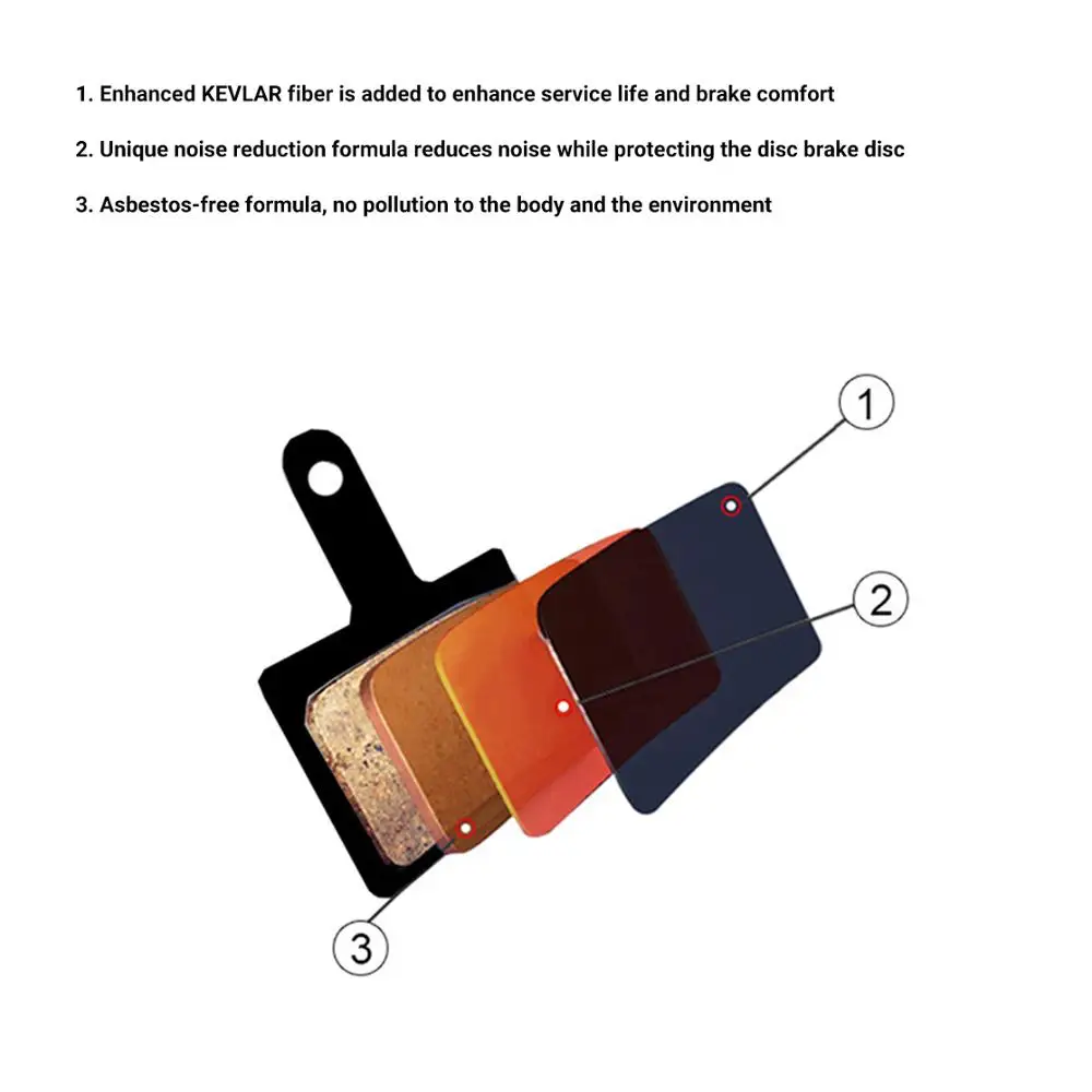 

2Pcs/Lot Bicycle Brake Pads Hydraulic Disc Brake Pad Bicycle Parts Replacement Accessories Suitable for M315 M355 M515 M525 ect.