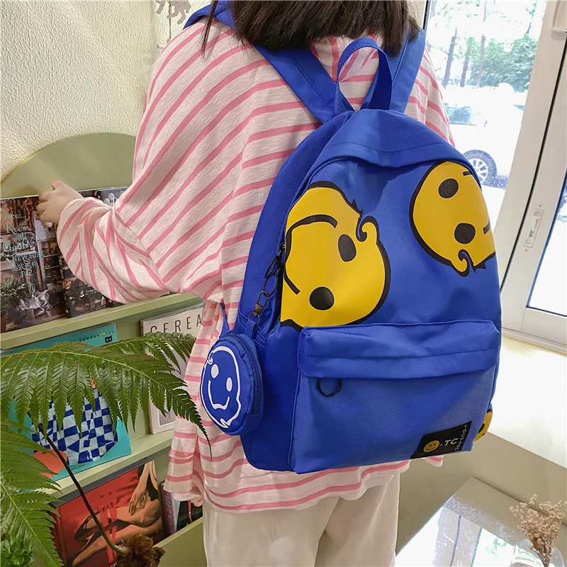 

Рюкзак женский с мультяшным принтом, милый школьный ранец для учеников колледжа, сумка для учеников младшей и старшей школы, 2021