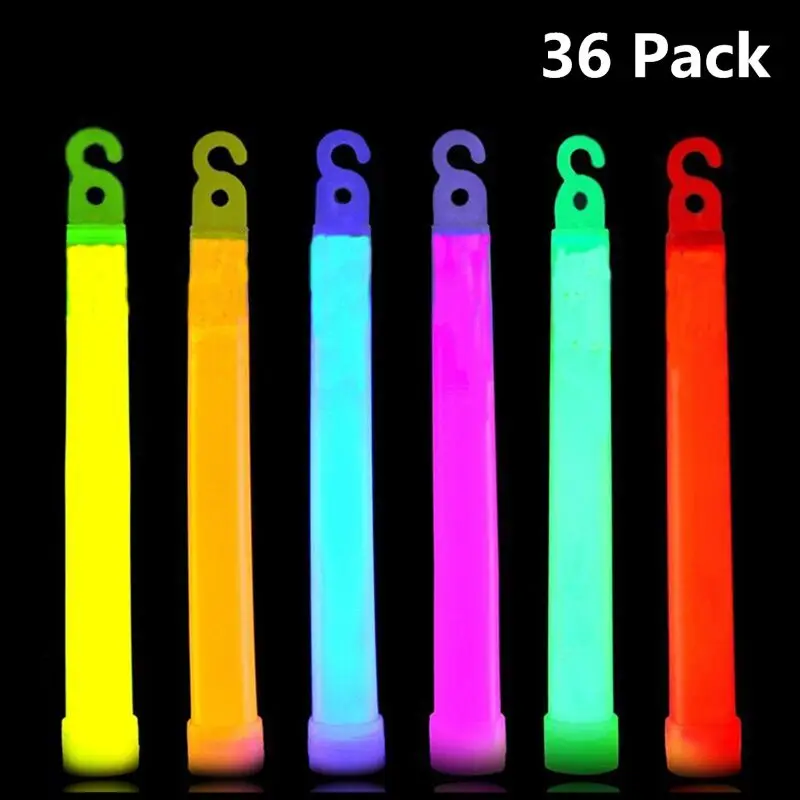 

C5AA 36 Ultra Bright Glow Sticks Plus - Bulk Pack Industrial Grade - 6 Inch Waterproof Glow Stick - 12 Hour Duration - Mixed -