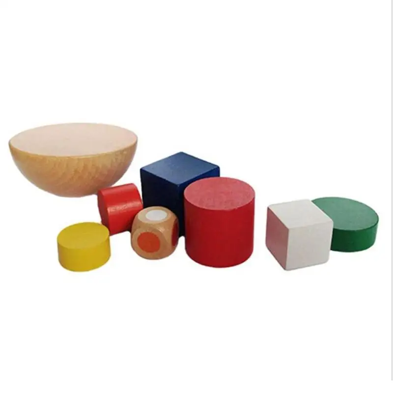 

1 Set Wooden Building Blocks Toy Montessori Hemisphere Balance Educational Toy For Children Game Baby Balance Game Training Z0H0