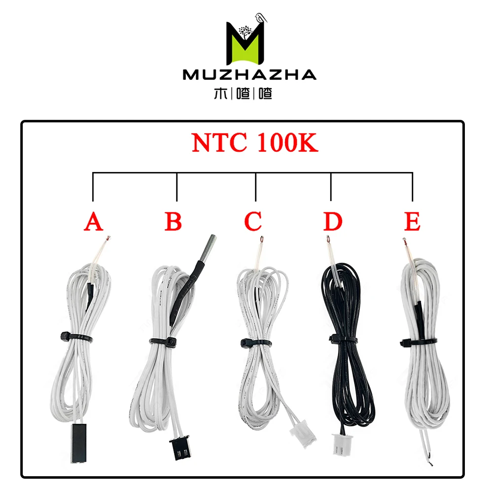 5 шт. 3D принтер 100K ohm NTC 3950 термисторы датчики с кабелем запчасти для принтеров Reprap