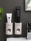 Автоматический диспенсер для зубной пасты Xiaomi, Нетоксичная настенная вешалка, пыленепроницаемый выдавливатель для зубной пасты, стойка для зубной пасты