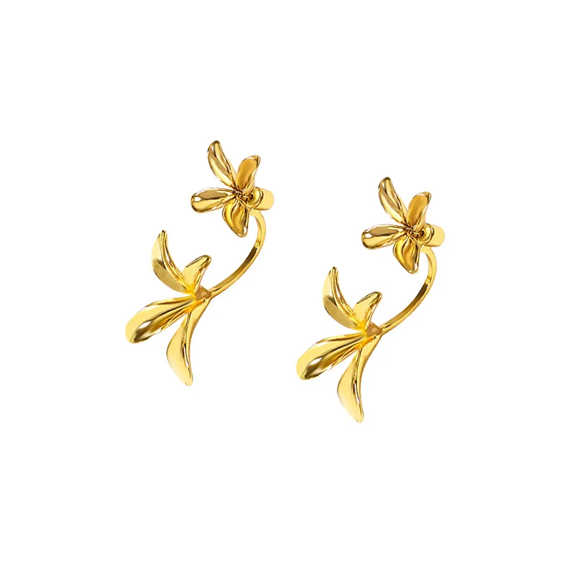 Элегантные женские винтажные серьги в виде цветка орхидеи высококачественные