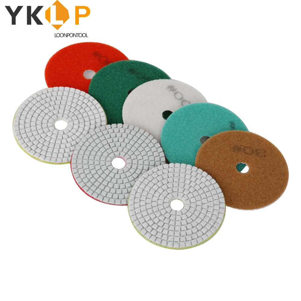 16 шт. алмазная полировальная накладка 4 дюйма 100 мм зернистость 30 8000|Абразивные