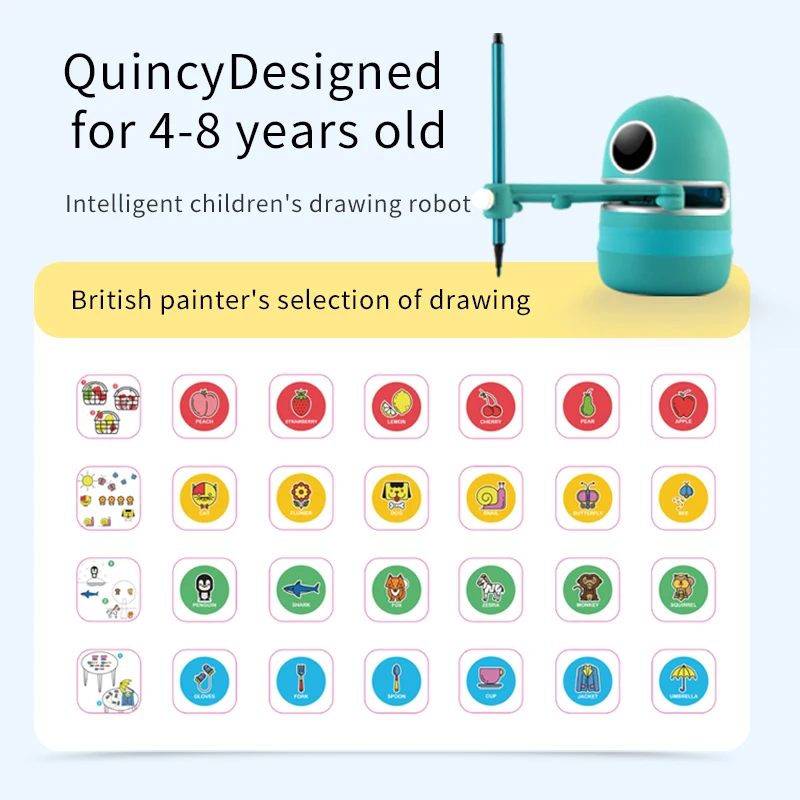 

Automatic Painting Learning Kids Toys Art Training Machine Intelligent Painting Robot Multiple Themes Pictures Drawing Robot