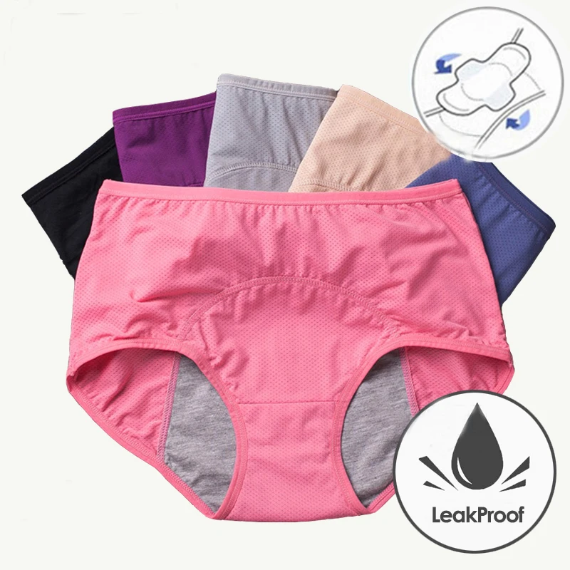 

Women Underwear Menstrual Panties Leak Proof Incontinence Sexy Pants Period Proof High Waist Cotton Warm Physiological Briefs