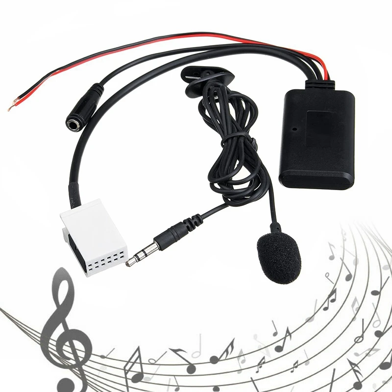 Беспроводной Hi-Fi автомобильный Bluetooth кабель адаптер микрофон AUX музыкальный