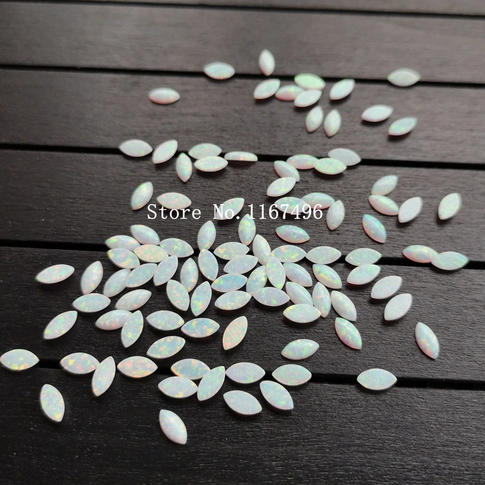 100 шт./лот 3x6 мм синтетический маркиз кабошон опал для рукоделия ювелирные изделия