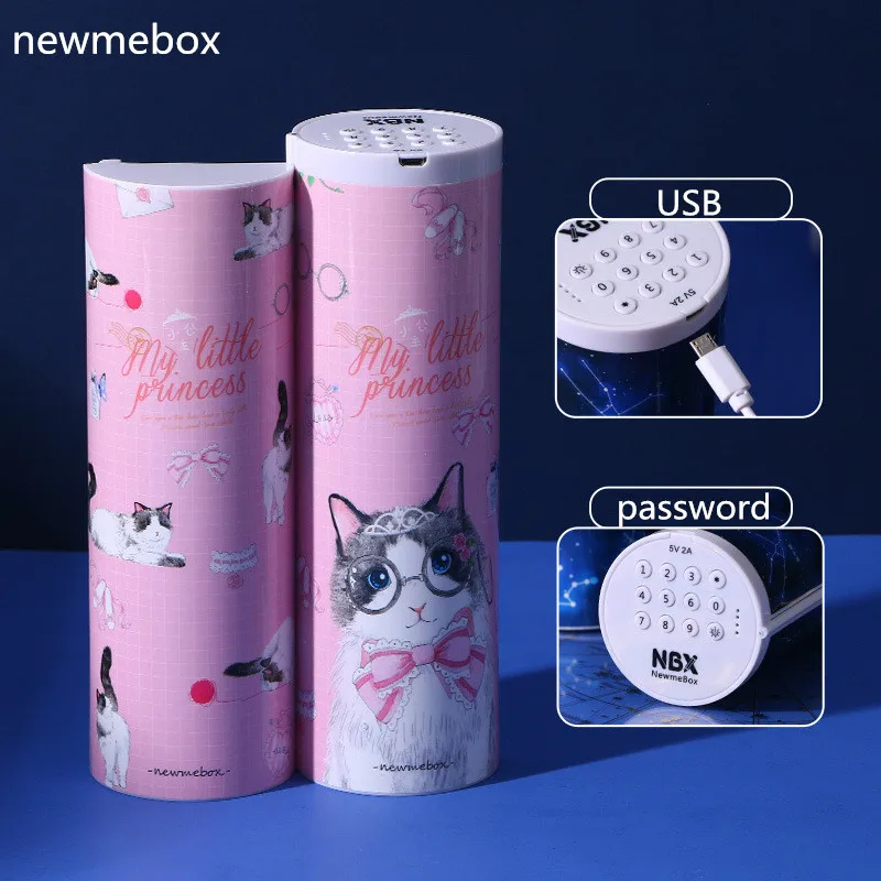 Большая емкость Кот пенал школьный с калькулятором канцелярия для школы NBX