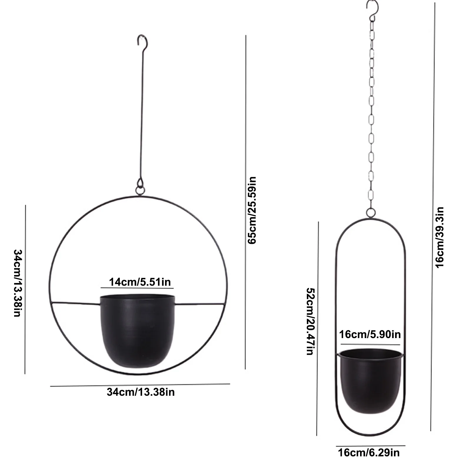 

Iron Hanging Flower Pot Decorative Swinging Flower Basket Wall Hanging Flower Pot Decorative Hanging Basket Wall Mount For Home