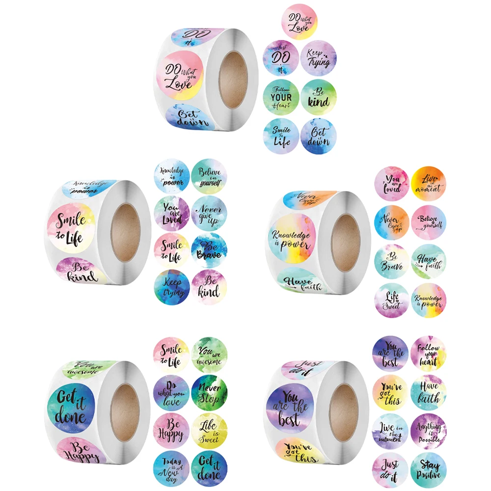 

500pcs Reward Stickers Encouragement Sticker Roll for Kids Cute Motivational Stickers for Students Teachers Supply Stationery